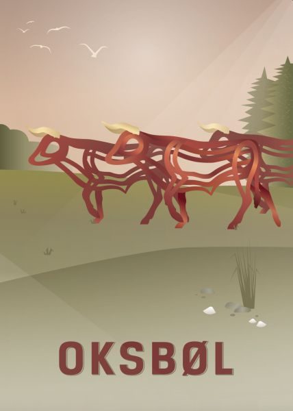 Oxeplakaten med Oksbøl-motiv